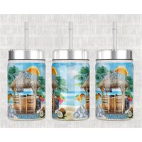 5 O'clock Somewhere 17 Unzen Einmachglas Becher, Trendiger Reisebecher Für Ihre Lieblingsgetränke, Ultimatives Geschenk Happy Hour Helden von WhatASaltyMug