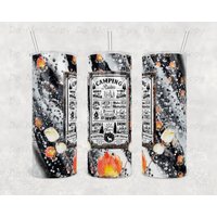 Custom Camping Rules Tumbler, Milky Way, Lagerfeuer Und Marshmallows Design, 20Oz Oder 30Oz, Idealer Getränkebegleiter Für Spaß Im Freien von WhatASaltyMug