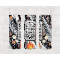 Custom Camping Rules Tumbler, Milky Way, Lagerfeuer Und Marshmallows Design, 20Oz Oder 30Oz, Idealer Getränkebegleiter Für Spaß Im Freien von WhatASaltyMug