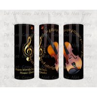 Custom Music Tumbler - Wo Worte Versagen, Spricht Musik | 20Oz Und 30Oz Becher Personalisierter von WhatASaltyMug