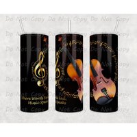 Individueller Musikbecher - Wo Worte Versagen, Spricht Musik, Perfekt Für Die Tägliche Hydratation, Einzigartiges Geschenk Musikliebhaber von WhatASaltyMug