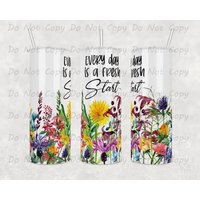 "Motivierender "Every Day Is A Fresh Start" Becher, 20Oz Oder 30Oz Benutzerdefinierter Erhebende Geschenkidee." von WhatASaltyMug