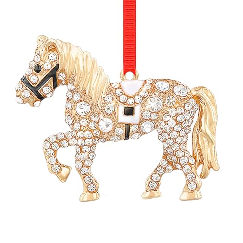 WhatSign Pferd-Weihnachtsschmuck – Metall-Pferd-Ornamente für Weihnachtsbaum, goldfarben, Schaukelpferd, hängende Ornament, Bauernhaus-Pferd-Dekorationen für Pferdeliebhaber, Kinder, Jungen, Mädchen WhatSign Pferd-Weihnachtsschmuck – Metall-Pferd-Ornamente für Weihnachtsbaum, goldfarben, Schaukelpferd, hängende Ornament, Bauernhaus-Pferd-Dekorationen für Pferdeliebhaber, Kinder, Jungen, Mädchen von WhatSign
