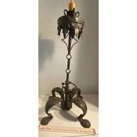Gothic Geschmiedeter Stahl Boden Kerzenständer ~ Handmade von WhatsoldisnewBySonja