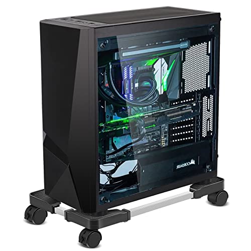 Whchiy CPU Ständer Computer Desktop Ständer Universal Einstellbare CPU Halterung mit 4 Rollen Unter Schreibtisch von Whchiy