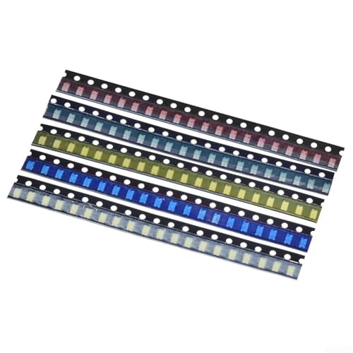100pcs LED-Licht Sortiment Umfasst 5 verschiedene Werte von 1206 für SMD LEDs für kundenspezifische Projekte von WheatThrive
