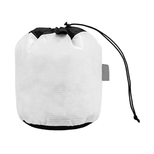 15D Nylon wasserdichte Aufbewahrungstasche mit Kordelzug, Outdoor-wasserdichte silikonbeschichtete Netz-Reise-Aufbewahrungstasche für Camping Reisen (schwarz) von WheatThrive