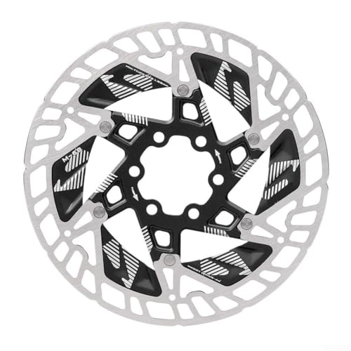160 mm Fahrrad-Scheibenbremse mit Aluminiumlegierung und Kohlenstoffstahl, kompatibel mit 6-Bolzenschrauben-Installation für Mountainbike-Verwendung (schwarz) von WheatThrive