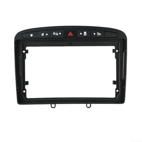 22,9 cm Autoradio-Player-Rahmen 2 DIN Doppel für Armaturenbrett passend für 308 408 Modelle 2008 bis 2016 (mattschwarz) von WheatThrive