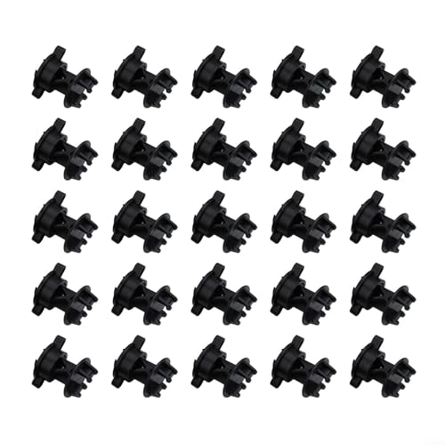 25 Stück Kunststoff-Schraubdichte, runde Pfostenisolatoren, passend für 1/4 bis 9/16 runde Pfosten, für Zäune (schwarz) von WheatThrive
