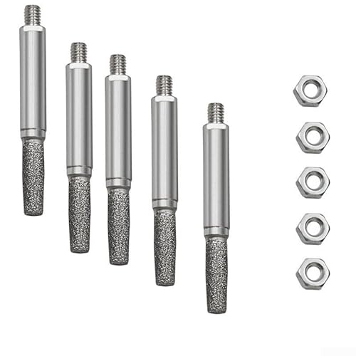 5 x Schmirgel-Schleifköpfe zum Schärfen von Kettensägen, entworfen für den Einsatz mit elektrischen Handschleifern (5 Stück, 5 mm) von WheatThrive
