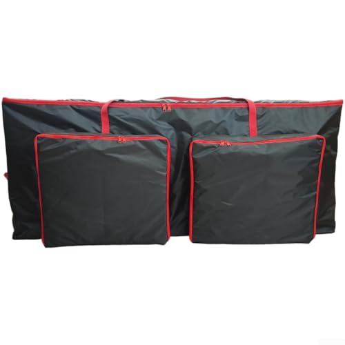 Aufbewahrungstasche für Weihnachtsbaum, wasserdicht, staubdicht, Stoff, Weihnachtsbaumschmuck, Aufbewahrung, Organizer, 122 x 38 x 51 cm (schwarz) von WheatThrive
