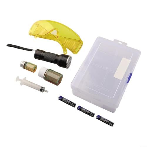 Auto-AC-Leckdetektor-Werkzeug, Lecktest-Leck-Taschenlampe, Kühlschrank-Erkennungs-Set, Werkzeuge für den Gebrauch, umweltfreundlicher UV-Farbstoff von WheatThrive
