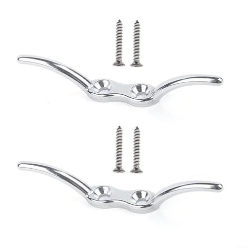 Bootsseil-Stollen-Set, 2 Stück, für Fahnenmast, leicht und einfach zu tragen (Silber) von WheatThrive