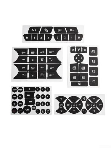Button Repair Decal Sticker Set for C Class W204 S204 C204 and SLK Class R172 AC Door Radio Window Controls von WheatThrive