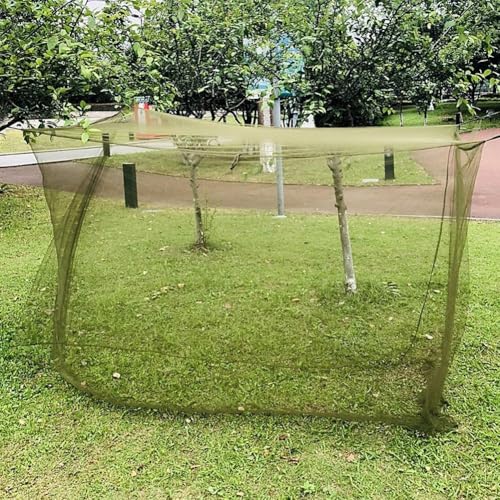 Campingnetzzelt für den Außenbereich, Netz hält Insekten fern, Schnellbinden mit 6 Schlaufen, ideal für Wanderungen und Angelausflüge (200 x 180 x 180 cm) von WheatThrive