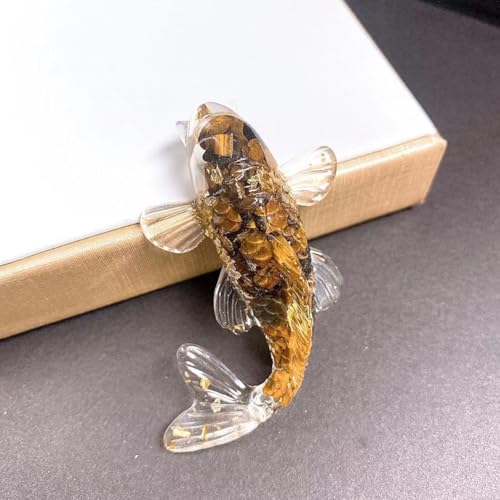 Charmantes Koi-Fisch-Design Ornament für Kristalldekoration, perfekt für die Verbesserung der Ästhetik von Zuhause und Büro (8) von WheatThrive