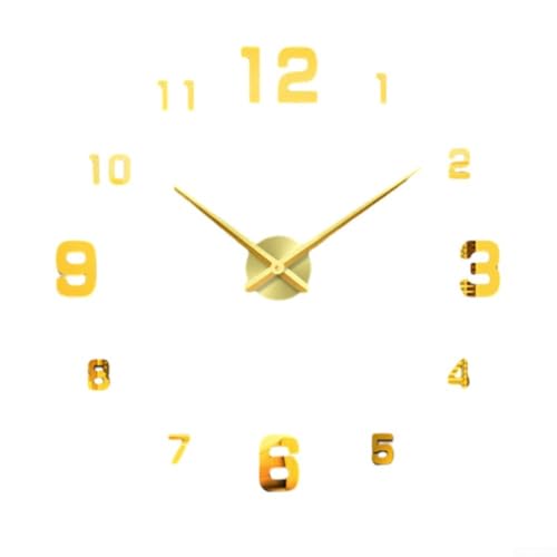 DIY Silent Acryl Wanduhr Stilvolle Dekoration Stück für jeden Raum in Ihrem Zuhause (Gold) von WheatThrive