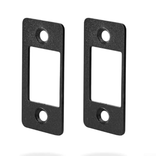 DeadBolt Schließbleche, Edelstahl, einfache Selbstmontage, Riegel-Fehlausrichtung, Fixierung von Riegeln, Restaurierung für Türen (2 Stück, schwarz) von WheatThrive