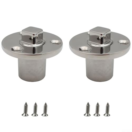 Edelstahl-Ablaufverbinder, rostbeständiger Entlüftungsanschluss, Bootsteile für 2,5 cm Abflusslöcher, (2 Stück) von WheatThrive