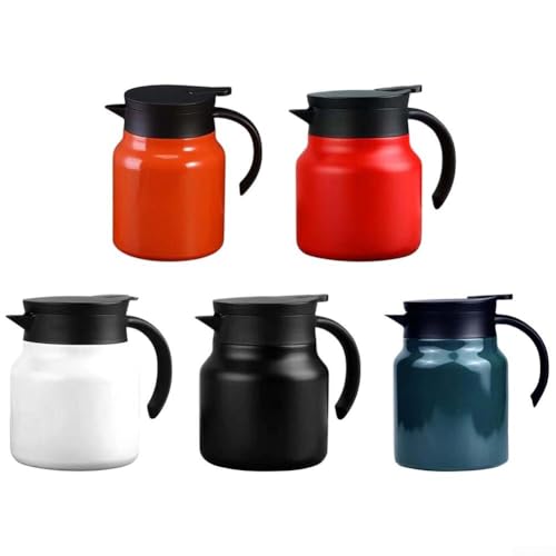 Edelstahl-Teekanne mit ergonomischem Griff, 800 ml Fassungsvermögen für Teegenuss zu Hause oder im Büro (grün) von WheatThrive