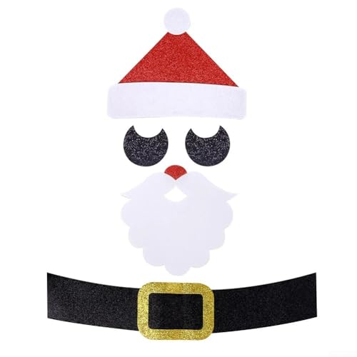 Elch Design Weihnachten Filz Aufkleber für Türen und Fenster personalisierbar Urlaub Dekor (Alter Mann Stil) von WheatThrive