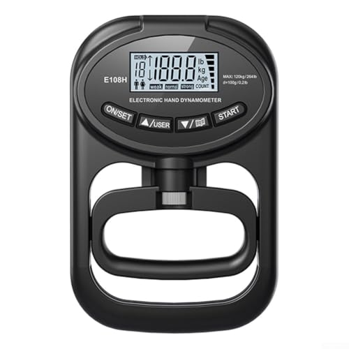 Elektronischer Handgrifftester, wiederaufladbar über USB- oder AAA-Batterien, perfekt für Klettertraining (schwarz) von WheatThrive