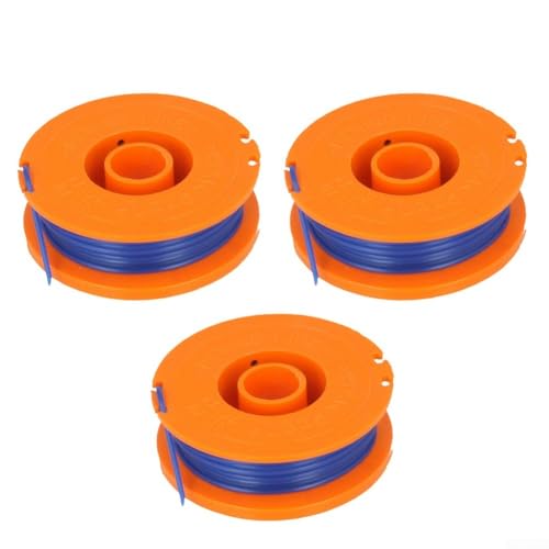 Für Flymo CT250 CT250X kompatible Spule und Schnur, Einzelschnur-Ersatzteil für effizientes Trimmen (3er-Pack) von WheatThrive