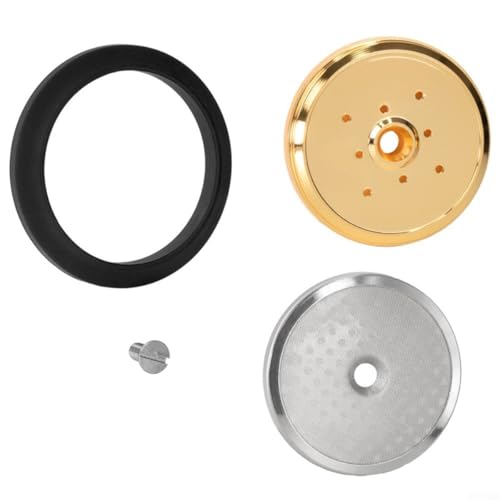 Kaffeemaschinensiebhalter-Set, 58 mm, Edelstahl, Innenduschwand mit Dichtung, Silikon-O-Ring für Kaffeemaschinen von WheatThrive