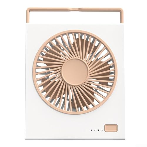 Kompakter Mini-Schreibtischventilator mit 4 Geschwindigkeitseinstellungen und leiser Funktionalität, perfekt für den tragbaren Einsatz überall (weiß) von WheatThrive