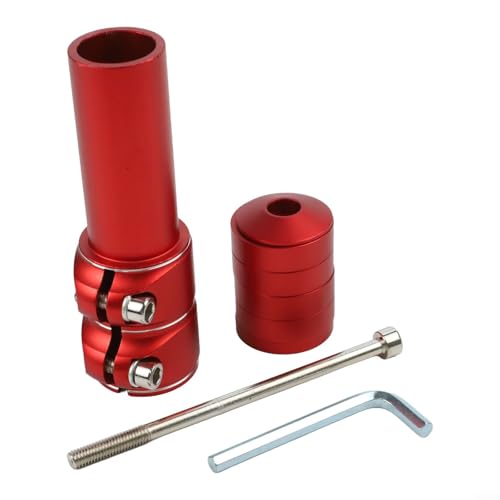 Leichte Fahrradvorbauerhöhung mit mehreren Höhenoptionen (12 cm rot) von WheatThrive