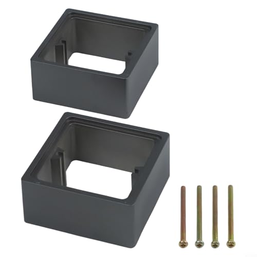 Lichtschalter-Abdeckplatten-Abstandshalter, 2er-Set, bietet eine zuverlässige 40-mm-Erweiterung und erforderliche Hardware (grau) von WheatThrive