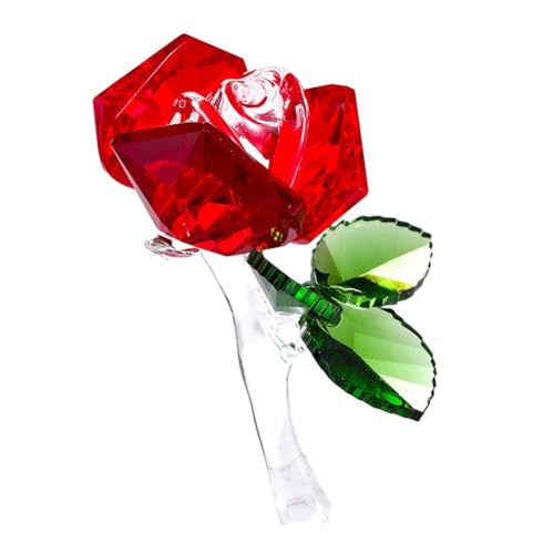 Lovely For Crystal Rose Ornament Verschönern Sie Ihre Inneneinrichtung mit Eleganz (rot) von WheatThrive