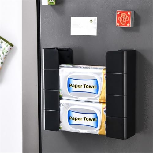 Magnetische Organizer-Körbe, Wandmontage, magnetischer Organizer, Aufbewahrungskorb für Büro, Badezimmer, 25 x 8,5 x 8,5 cm (schwarz), 2 Stück von WheatThrive