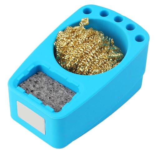 Multifunktionaler Silikon-Drossbox-Halter mit Kupfer-Reinigungskugel für verbesserte Pflege und Wartung der Lötspitze (B) von WheatThrive