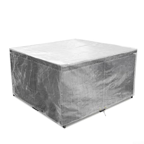 Outdoor Furniture Cover PE Transparent Protector for Square Tables and Rattan Sets (125x125x71cm) von WheatThrive