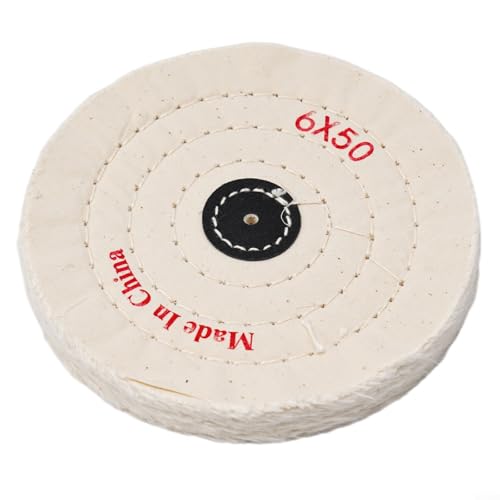 Polierscheiben-Dorn zum Polieren verschiedener Materialien, Stoff-Schleifpad für Metall, Schmuck und Holz (150 mm) von WheatThrive
