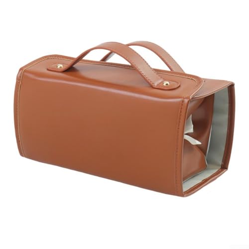 Reise-Kosmetik-Organizer-Tasche, tragbar, hängendes Design, wasserdichte Aufbewahrung mit mehreren Fächern für den Außenbereich (braun) von WheatThrive
