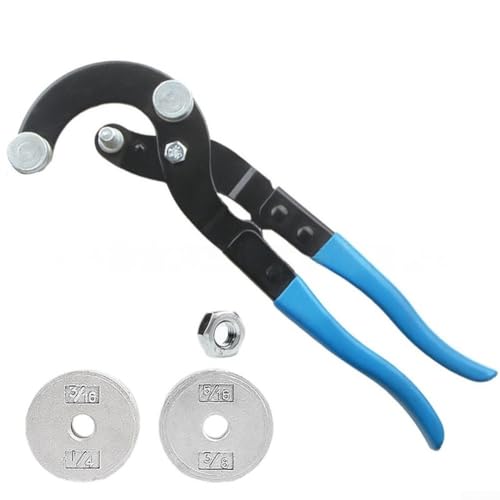 Rohrbiegezange, 4-in-1 manueller Rohrbieger, Kupferrohrbieger, Aluminiumrohr, kleines Werkzeug für Kraftstoffleitungsarbeiten, 255 x 85 mm (blau) von WheatThrive