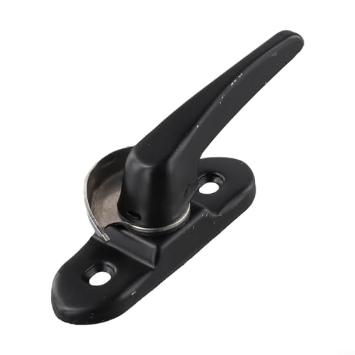 Sichere, doppelseitige bidirektionale Fensterschlossschnalle aus Edelstahl für verbesserte Sicherheit und flexible Platzierung an Schiebefenstern (schwarz) von WheatThrive