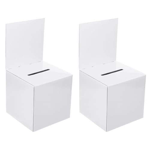 Spendenbox mit Kopfplatte 2er Set leichte Wellpappe Design von WheatThrive