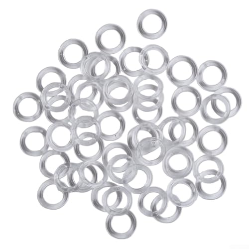Transparente Vorhangringe für Raffrollos, 14 mm Durchmesser, 20/50/100 Stück (20 Stück) von WheatThrive