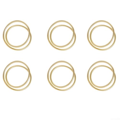 Trendige Serviettenhalter für Hochzeiten und besondere Anlässe, 6 Stück Eleganz (mattes Gold) von WheatThrive
