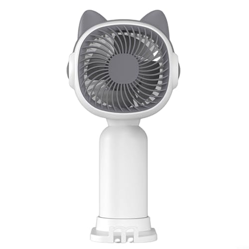 USB-Handventilator mit integrierter Handyhalterung, perfektes Zubehör für heiße Tage (weiß) von WheatThrive