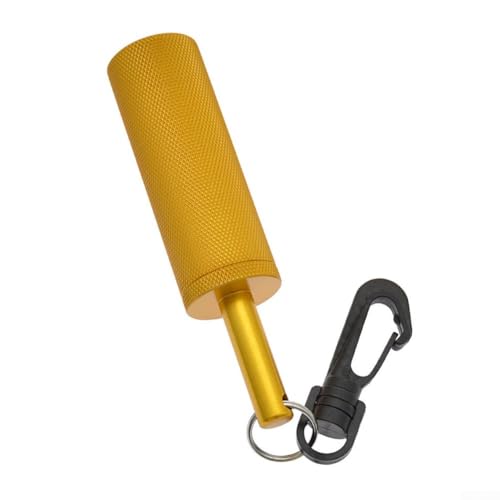 Unterwassergeräuschmacher für Tauchen, 11,8 x 2,8 cm, Aluminiumlegierung, Unterwassergeräuschmacher, Schnorcheln, Signalglocke zum Tauchen (gelb) von WheatThrive