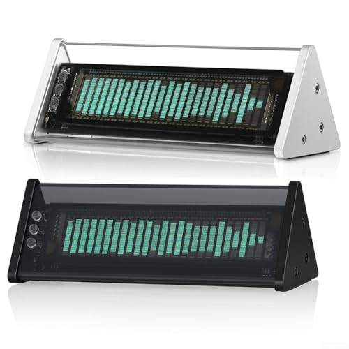 VFD Audio-Spektrum-Analysator, AUX Selector Box 5.0 Empfänger-Spektrum-Pegelanzeige, VU-Meter Analyzer für Musiker (schwarz) von WheatThrive