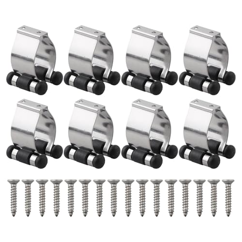 Wandmontierte Pool-Queue-Clips, Metallhalter für organisierte Queue-Aufbewahrung und einfachen Zugriff, silberfarben, 8 Stück Wandmontierte Pool-Queue-Clips, Metallhalter für organisierte Queue-Aufbewahrung und einfachen Zugriff, silberfarben, 8 Stück von WheatThrive