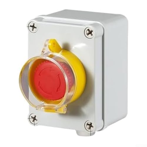 Wasserdichter E-Stop-Start-Schalterkasten, kompakter selbstsichernder Notfall-Stop-On- oder Off-Taster für zu Hause und Industrie von WheatThrive