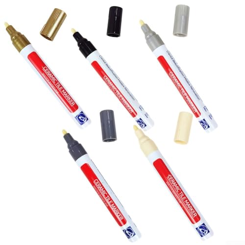 Wasserdichter Fliesenfugenstift für effiziente Fugenrestaurierung, schnell trocknend, mehrere Farboptionen für Heimwerker-Projekte (schwarz) von WheatThrive