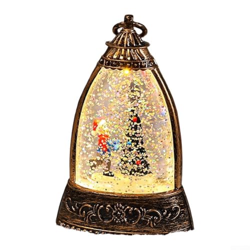 Weihnachten LED Teelicht Kerze, Weihnachtsmann Nachtlicht Schneefall Kegel Licht Weihnachtsdekorationen Lichter Vintage Kerze für Dekor (Jungen-Stil) von WheatThrive